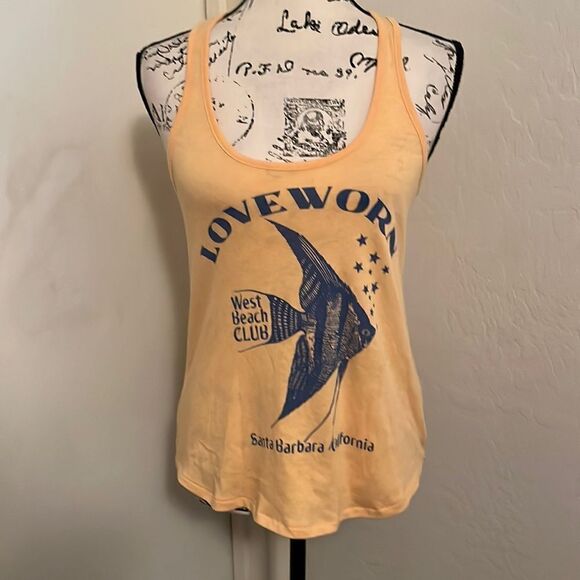 Loveworn Yellow Fish Santa Barbara California Tank Top - Picture 1 of 9